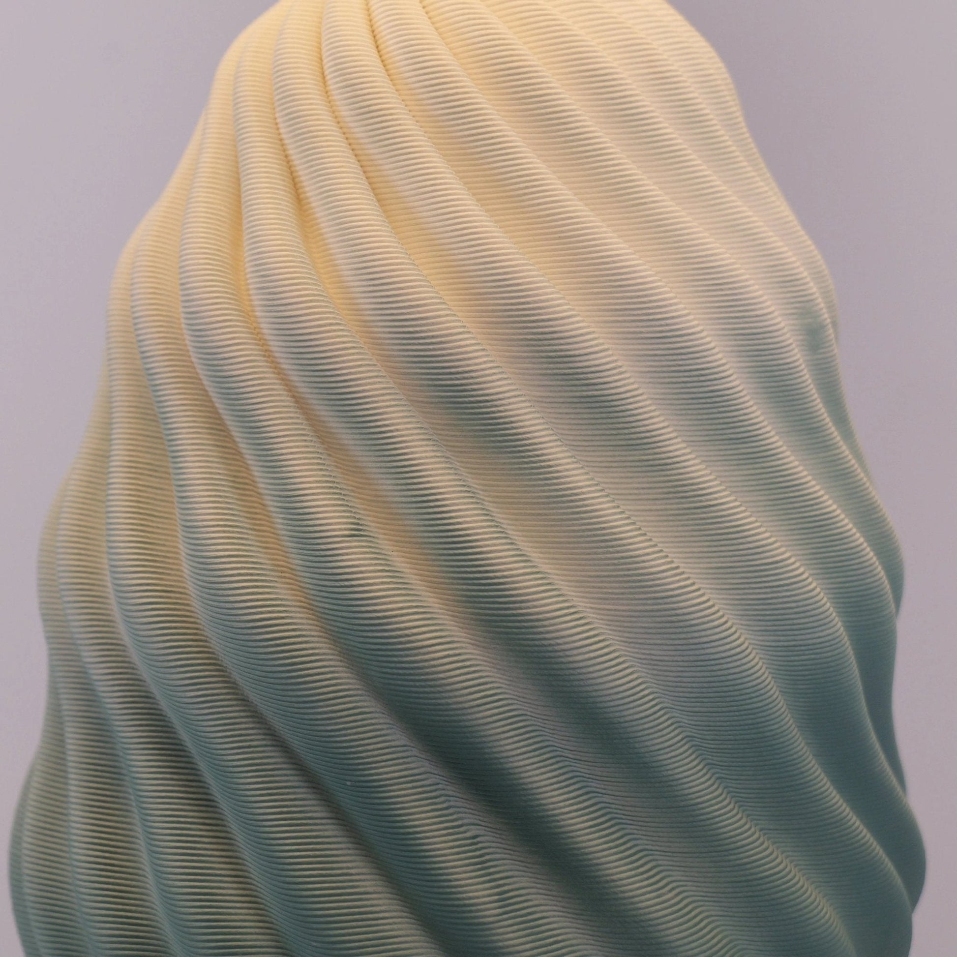 Lightsin 3D Blue Green White Gradient Threaded Ceramic Table Lamp with Fabric Shade - House Comfort