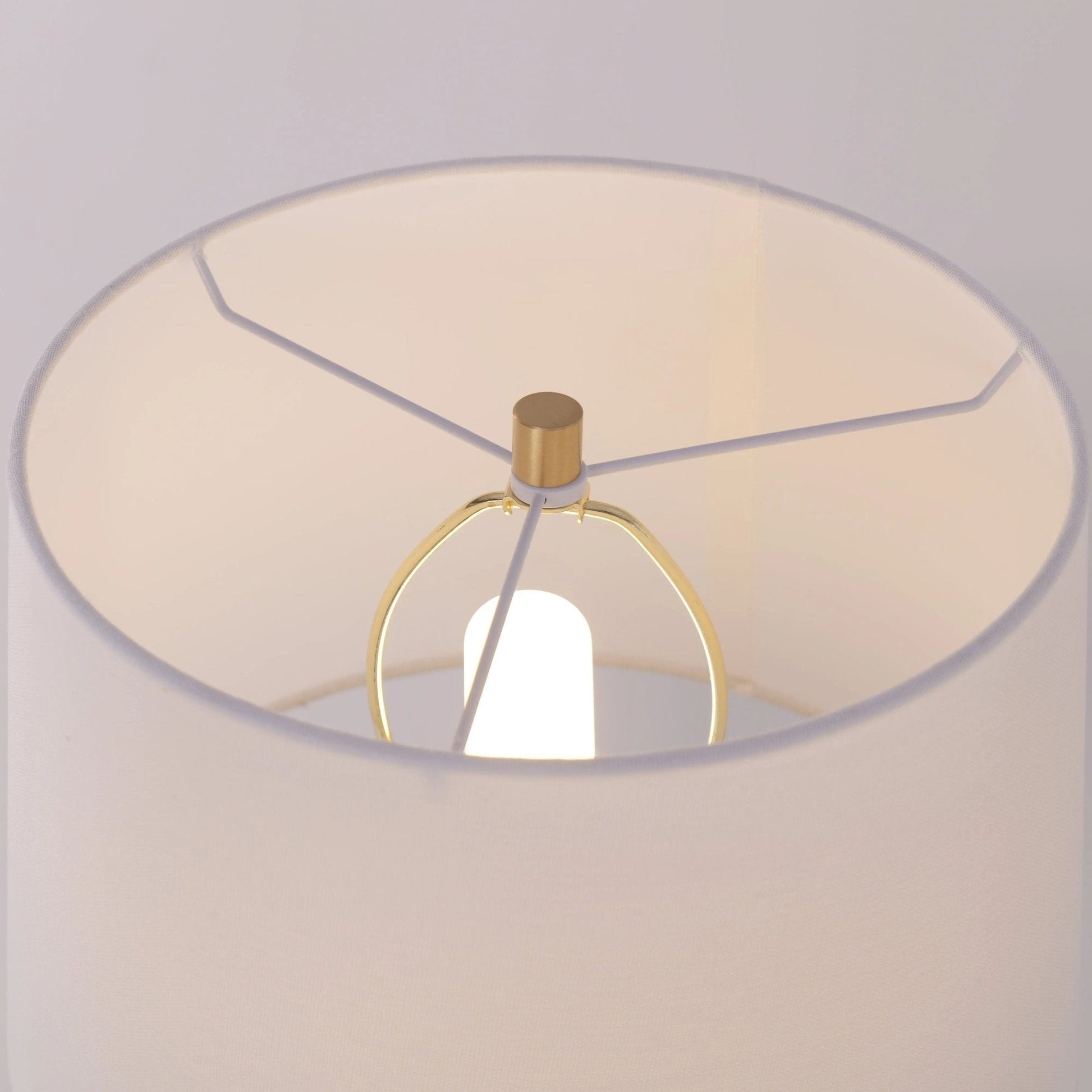 Lightsin 3D Pure White Diamond Embossed Relief Pattern Ceramic Table Lamp - House Comfort