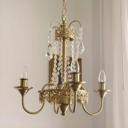 Lightsin 4 - Lights Candle Shape Pendant Light Fixtures with Transparent Crystal - House Comfort