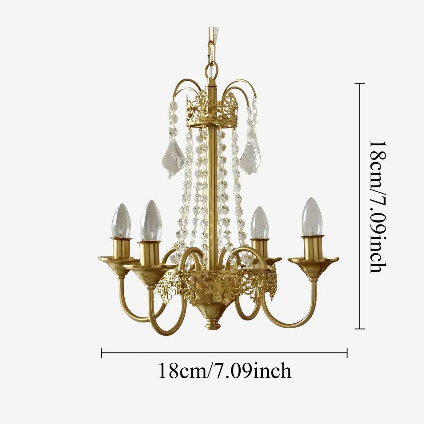 Lightsin 4 - Lights Candle Shape Pendant Light Fixtures with Transparent Crystal - House Comfort
