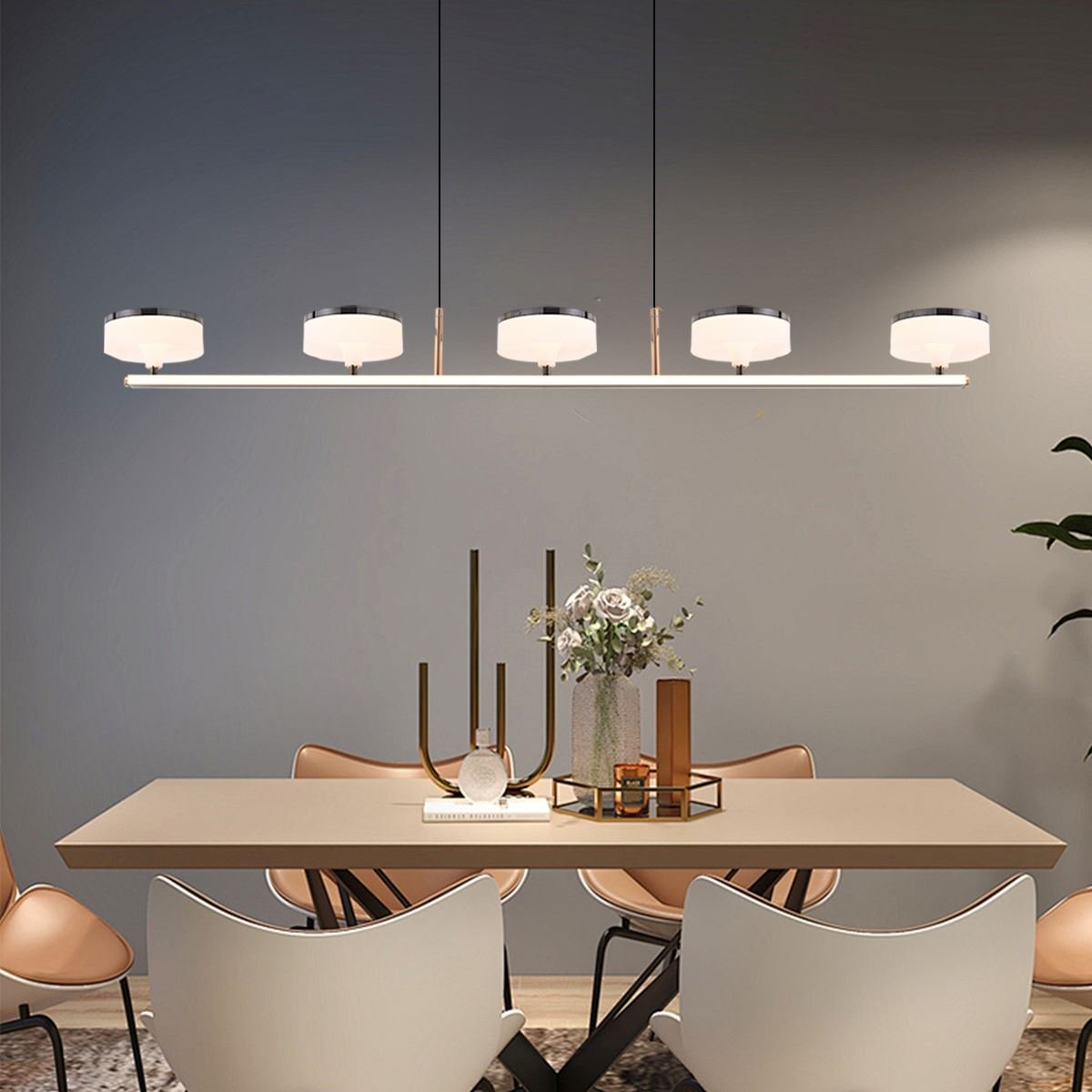 Lightsin Aluminum Acrylic Chandelier with Three - Color Changing - House Comfort