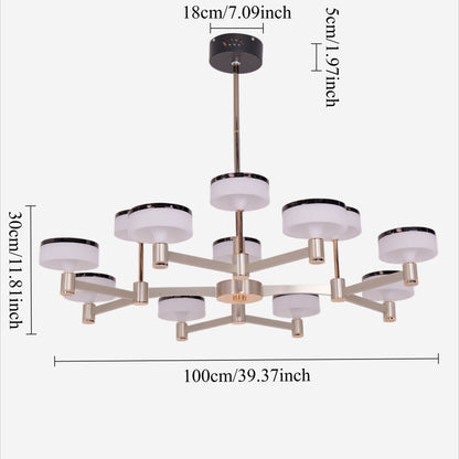 Lightsin Aluminum Acrylic Chandelier with Three - Color Changing - House Comfort