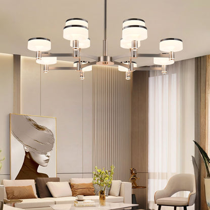 Lightsin Aluminum Acrylic Chandelier with Three - Color Changing - House Comfort