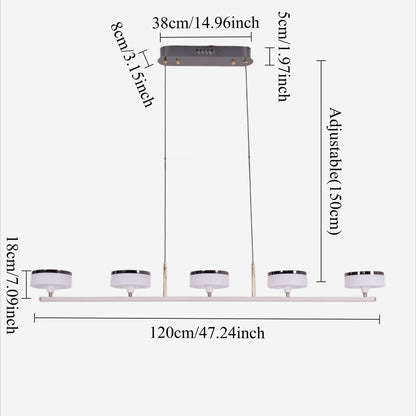 Lightsin Aluminum Acrylic Chandelier with Three - Color Changing - House Comfort