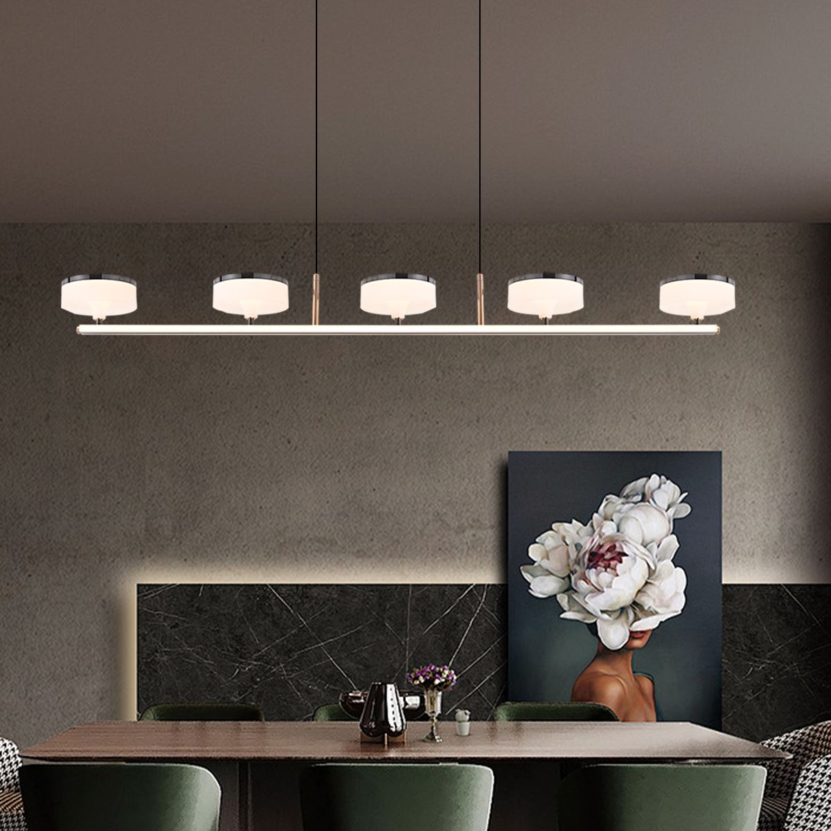 Lightsin Aluminum Acrylic Chandelier with Three - Color Changing - House Comfort