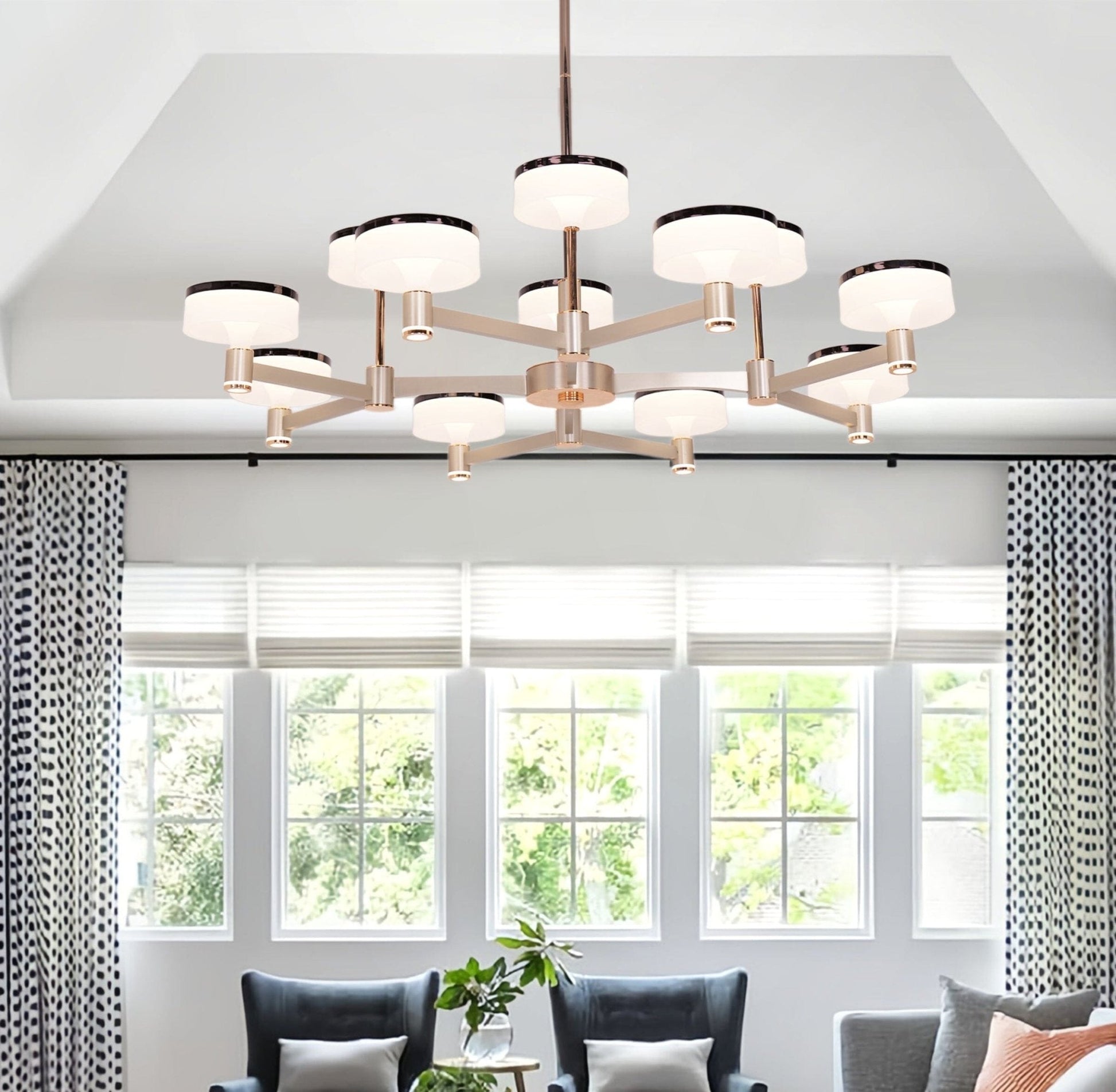 Lightsin Aluminum Acrylic Chandelier with Three - Color Changing - House Comfort