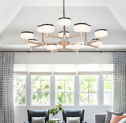 Lightsin Aluminum Acrylic Chandelier with Three - Color Changing - House Comfort