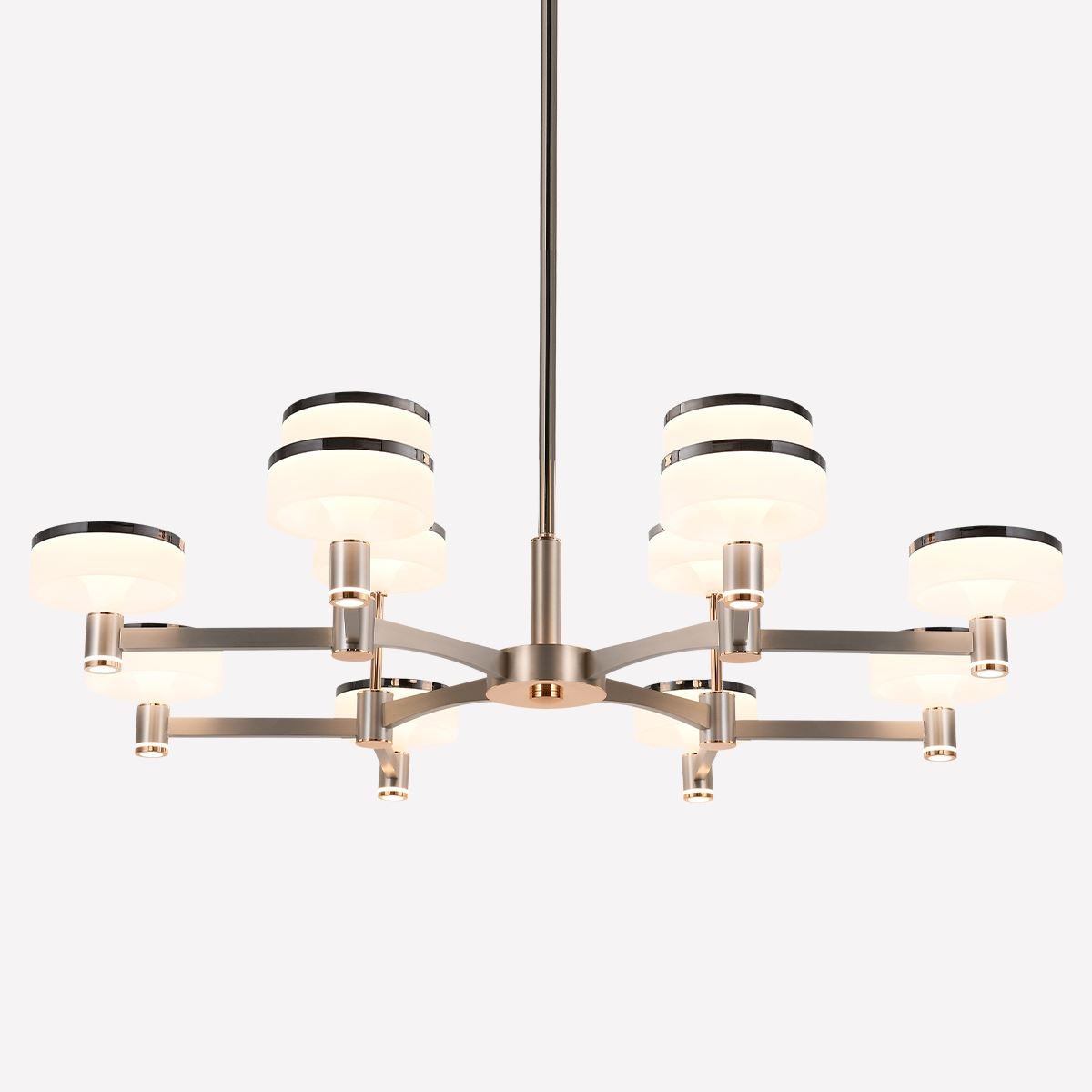 Lightsin Aluminum Acrylic Chandelier with Three - Color Changing - House Comfort