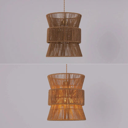 Lightsin Artisanal Handwoven Eco - Friendly Circular Pendant Light - House Comfort