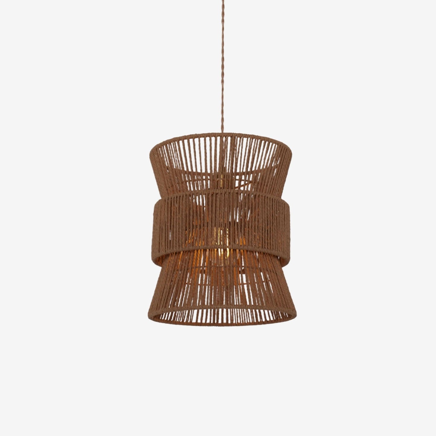 Lightsin Artisanal Handwoven Eco - Friendly Circular Pendant Light - House Comfort