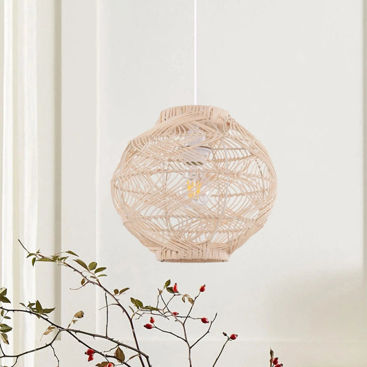 Lightsin Artisanal Rattan Pendant Light for Warm Interiors - House Comfort