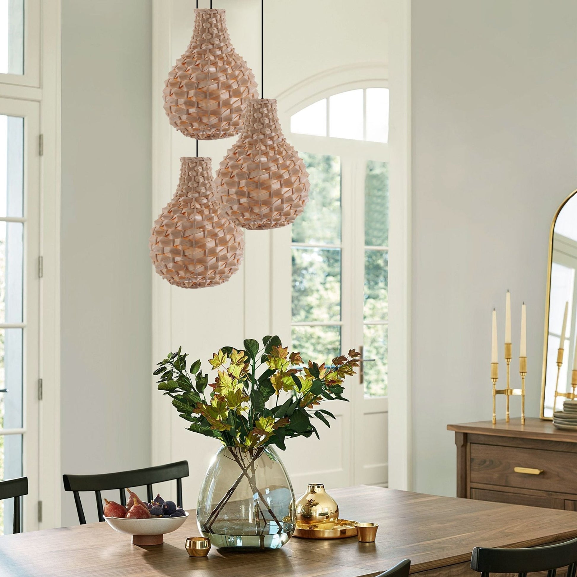 Lightsin Bamboo Hand - Weaving Pendant Light Natural Art Lighting Fixture - House Comfort