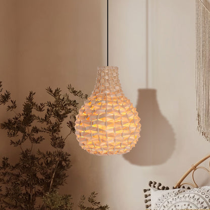 Lightsin Bamboo Hand - Weaving Pendant Light Natural Art Lighting Fixture - House Comfort