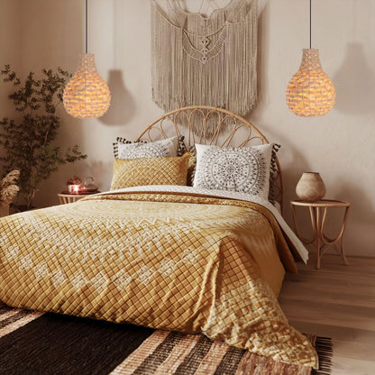 Lightsin Bamboo Hand - Weaving Pendant Light Natural Art Lighting Fixture - House Comfort