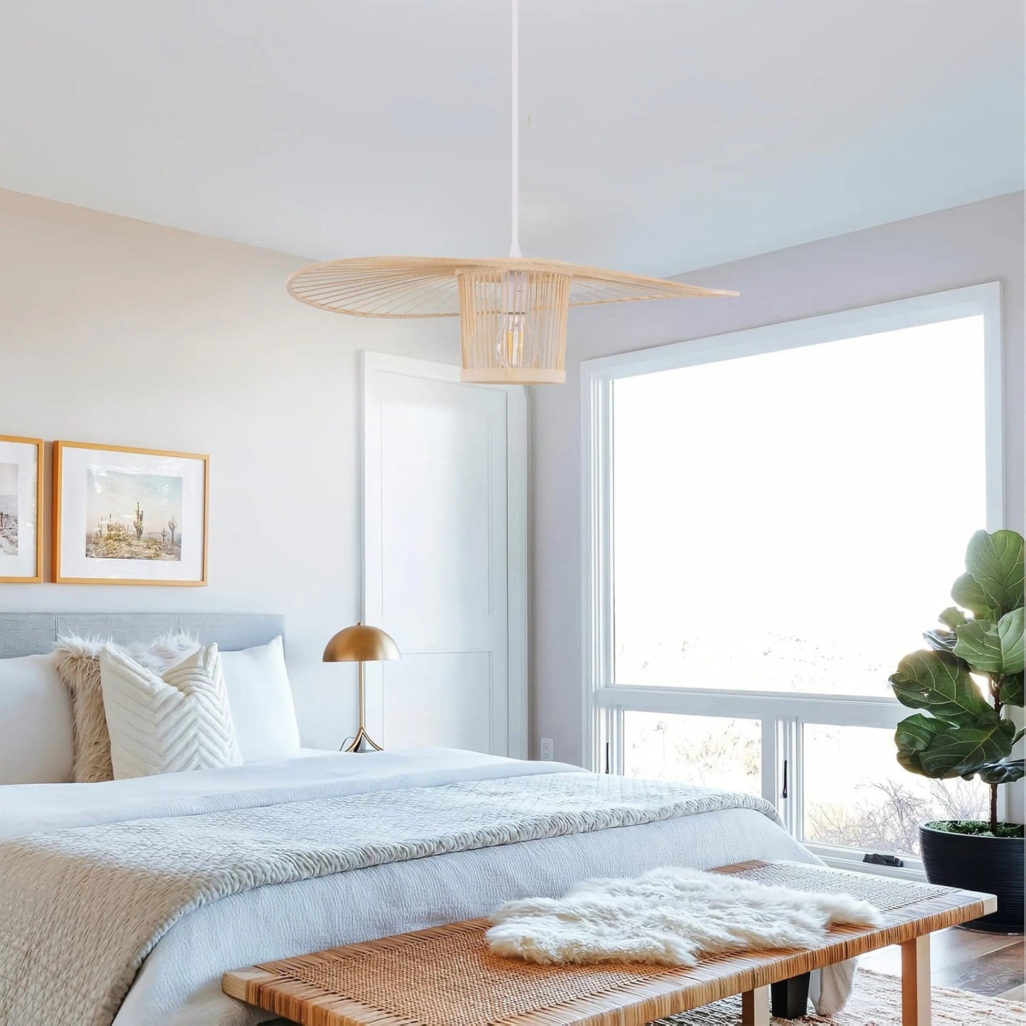 Lightsin Bamboo Pendant Light for Organic Elegance and Warmth - House Comfort