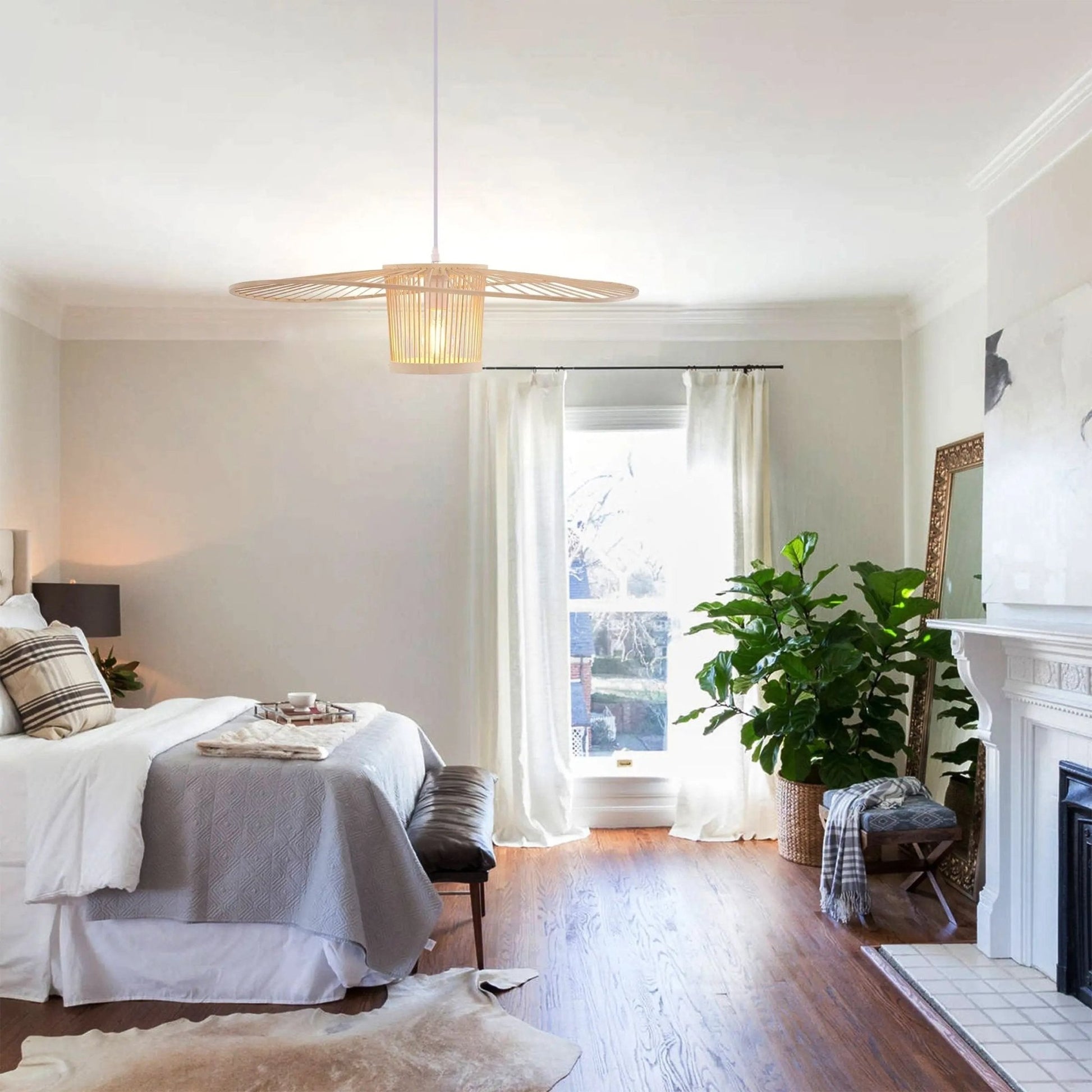 Lightsin Bamboo Pendant Light for Organic Elegance and Warmth - House Comfort