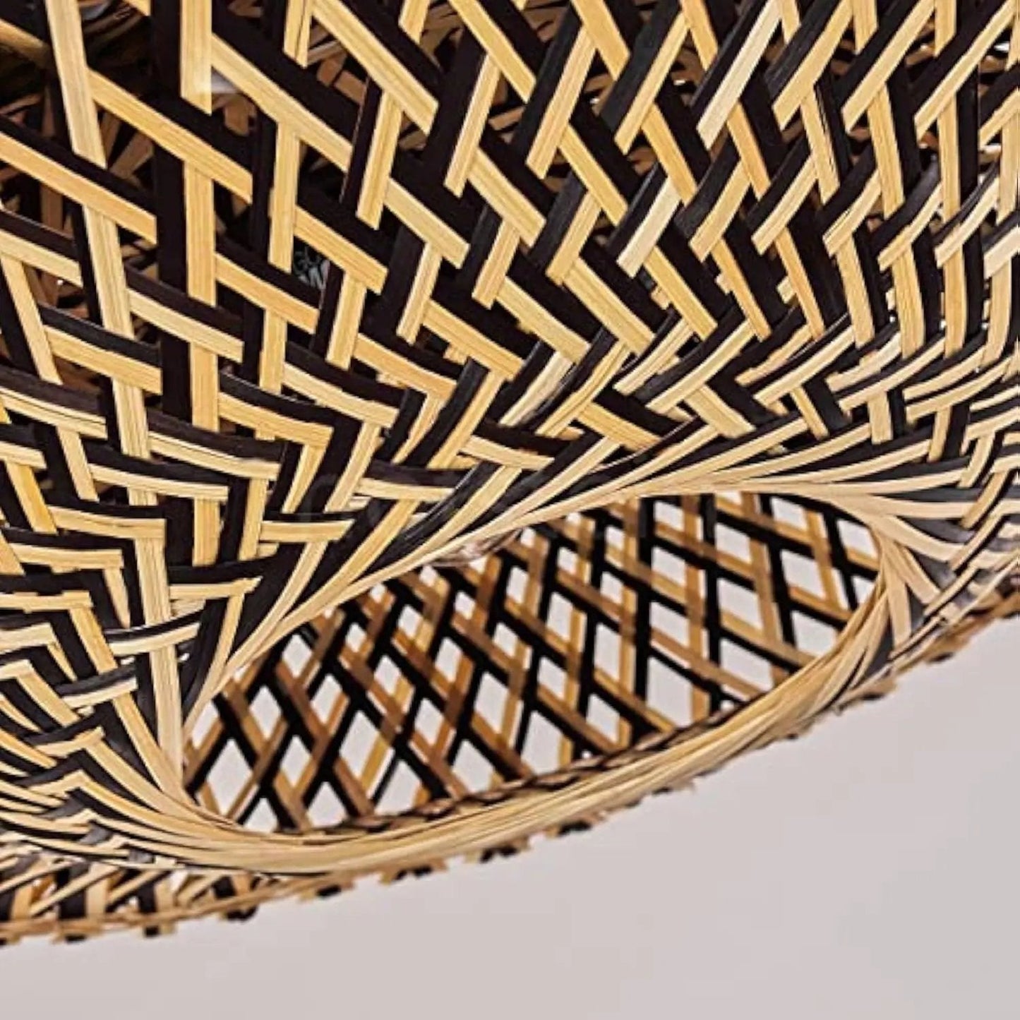 Lightsin Bamboo Radiance Handwoven LED Ceiling Light - House Comfort