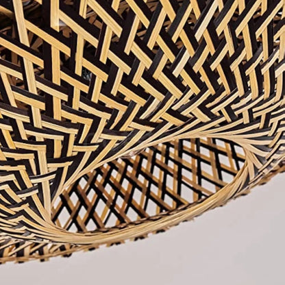 Lightsin Bamboo Radiance Handwoven LED Ceiling Light - House Comfort