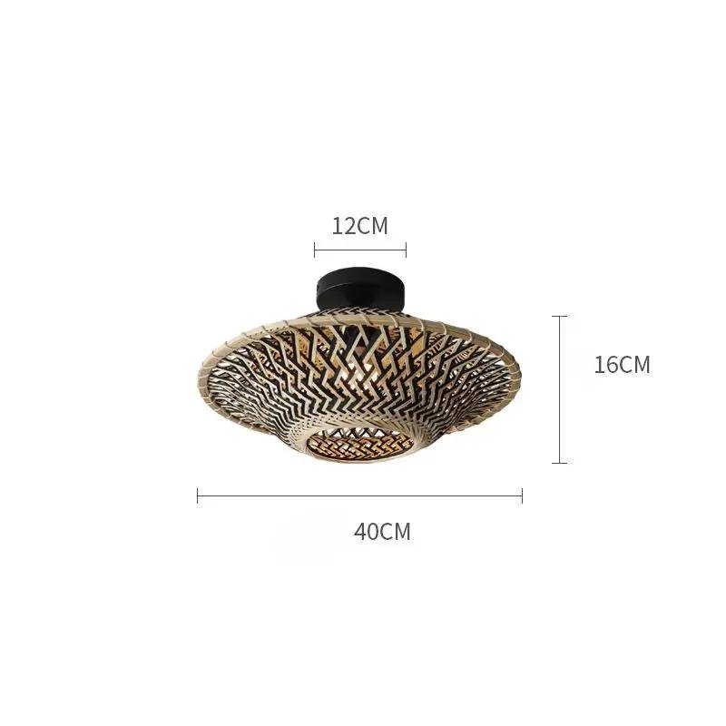 Lightsin Bamboo Radiance Handwoven LED Ceiling Light - House Comfort