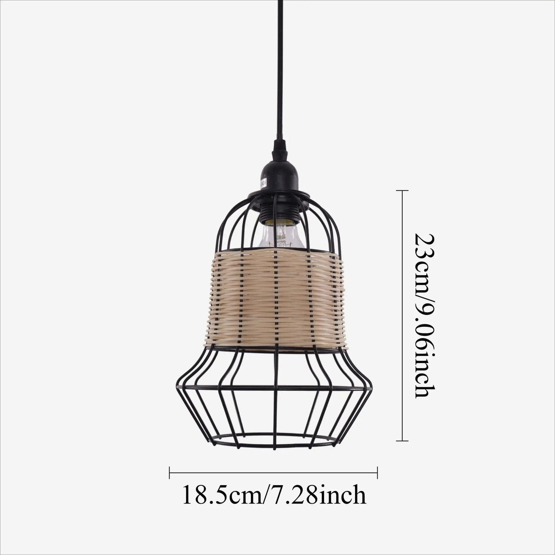 Lightsin Basket - Inspired Bar Pendant Light Natural Rattan Pendant Lighting - House Comfort