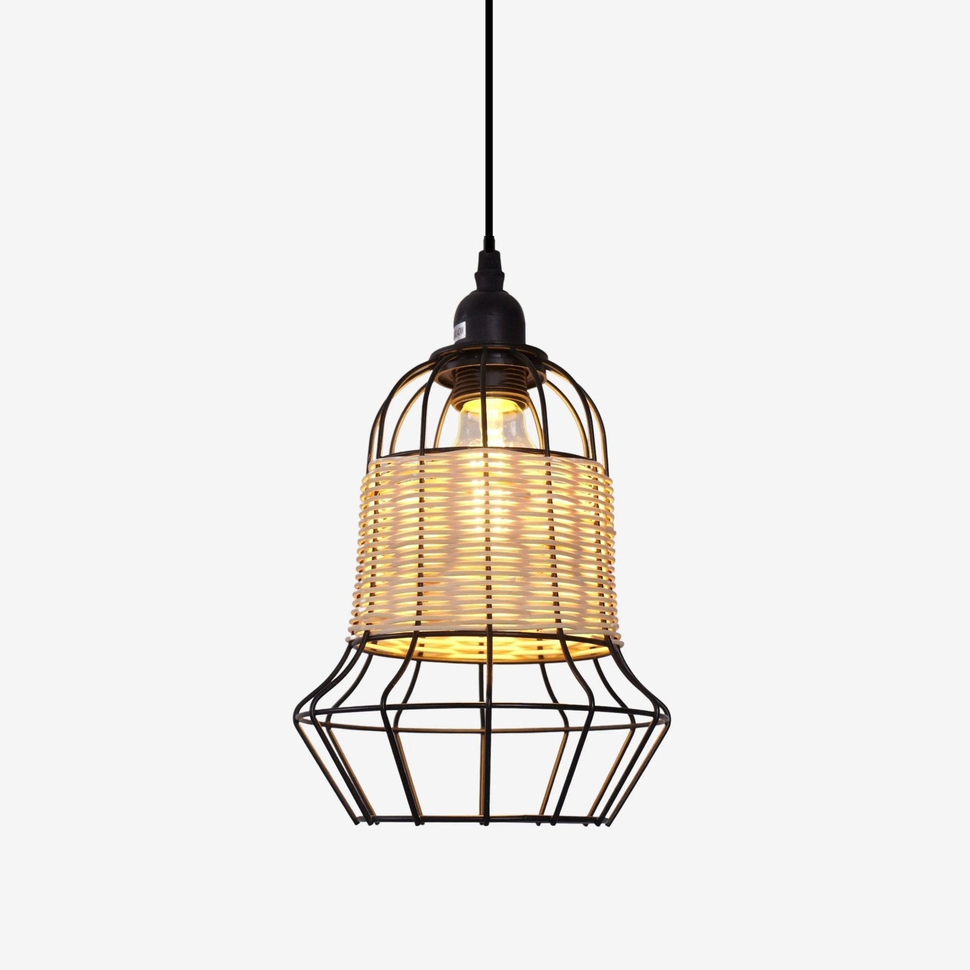 Lightsin Basket - Inspired Bar Pendant Light Natural Rattan Pendant Lighting - House Comfort