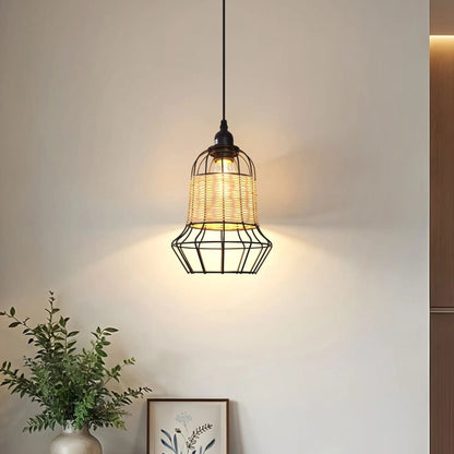 Lightsin Basket - Inspired Bar Pendant Light Natural Rattan Pendant Lighting - House Comfort