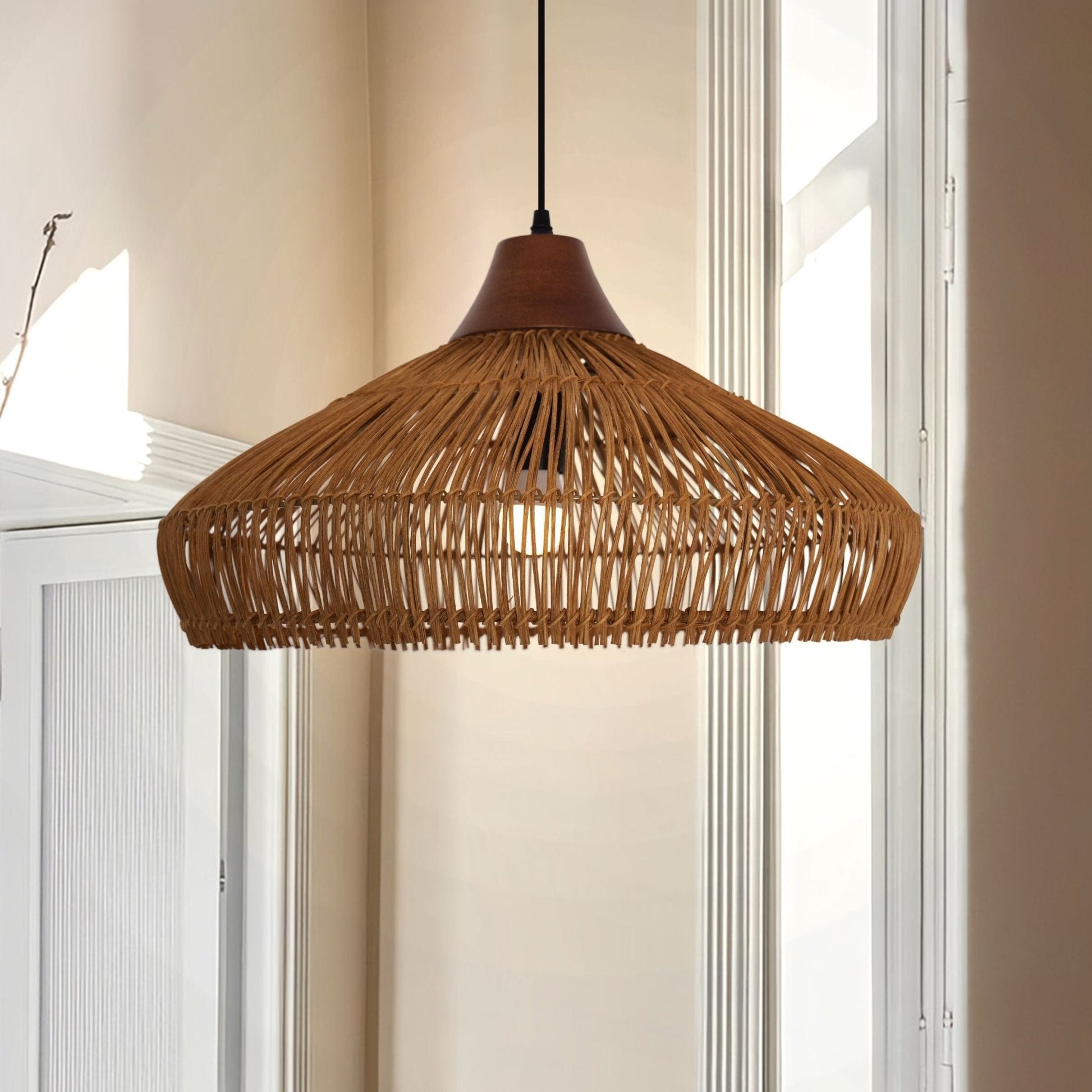 Lightsin Bell - Shaped Handcrafted Bamboo Kitchen Pendant Lighting - House Comfort