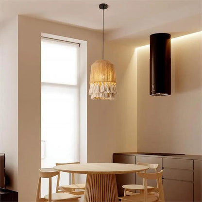 Lightsin Bohemian Creative Tassel Handmade Hemp Rope Pendant Light - House Comfort