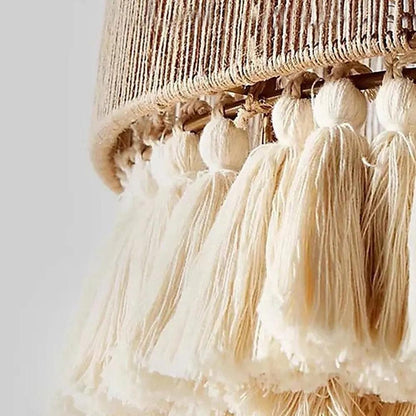 Lightsin Bohemian Creative Tassel Handmade Hemp Rope Pendant Light - House Comfort
