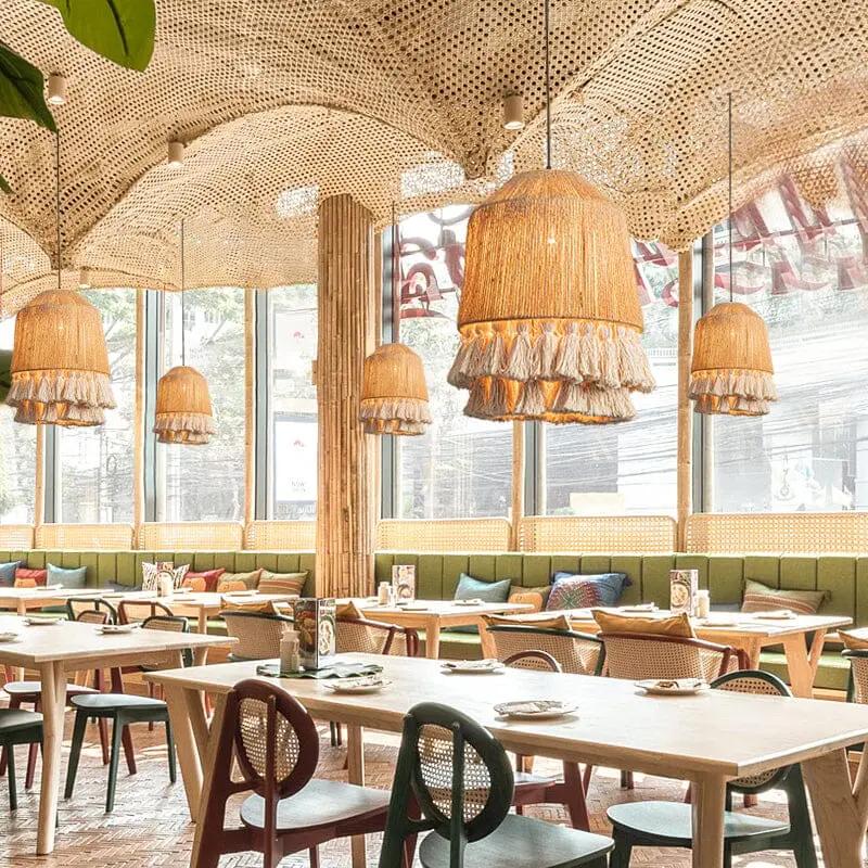 Lightsin Bohemian Creative Tassel Handmade Hemp Rope Pendant Light - House Comfort