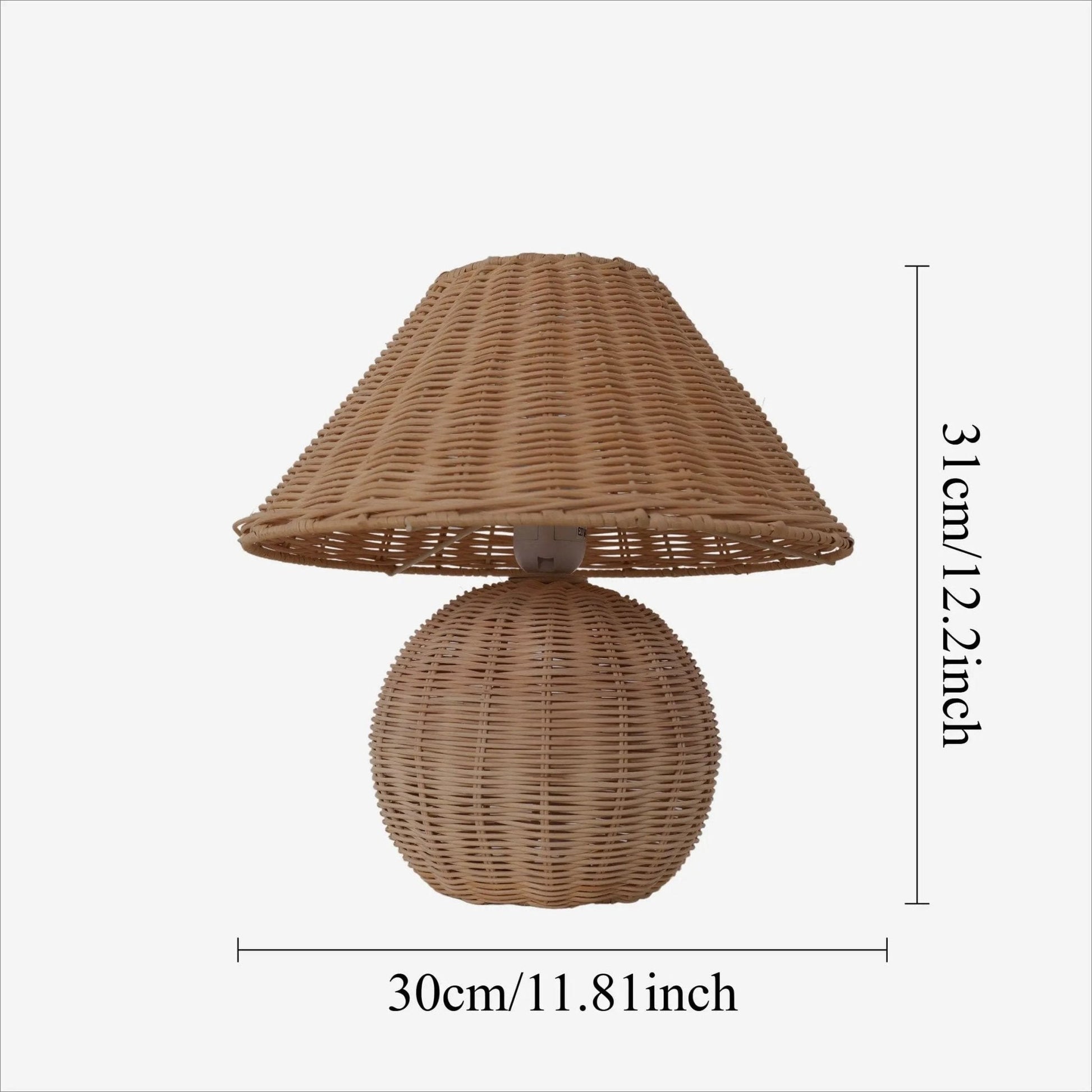 Lightsin Bohemian Rattan Table Lamp Handcrafted Natural Lighting - House Comfort