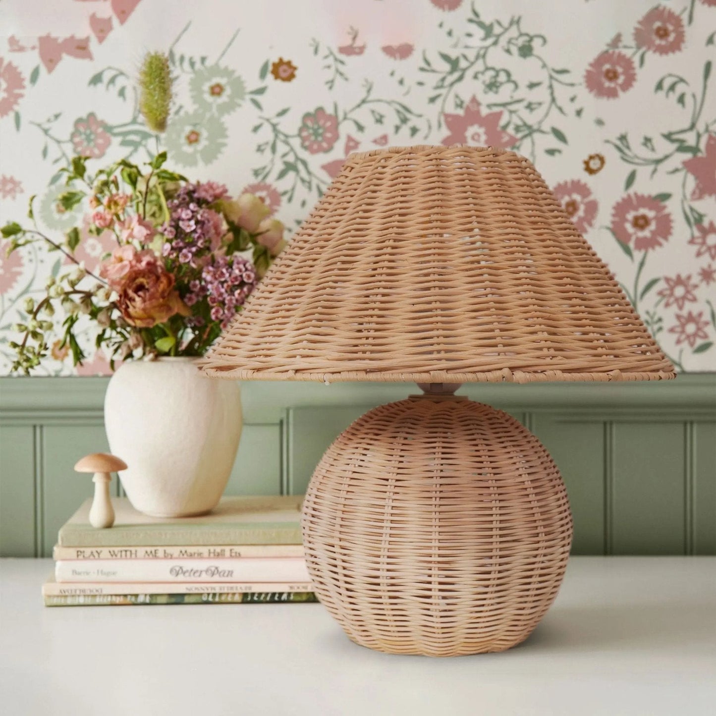 Lightsin Bohemian Rattan Table Lamp Handcrafted Natural Lighting - House Comfort