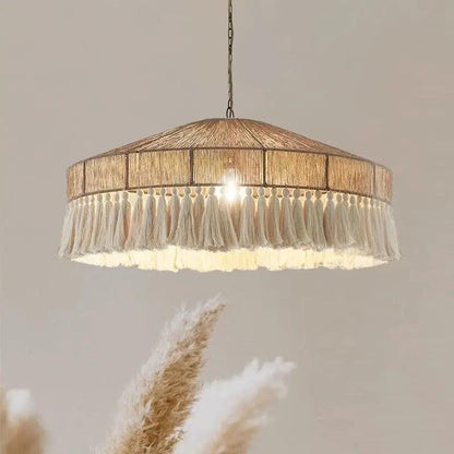 Lightsin Bohemian Style Handcrafted Woven Hemp Rope Hanging Pendant Lights - House Comfort