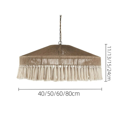 Lightsin Bohemian Style Handcrafted Woven Hemp Rope Hanging Pendant Lights - House Comfort