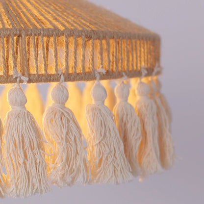 Lightsin Bohemian Style Handcrafted Woven Hemp Rope Hanging Pendant Lights - House Comfort