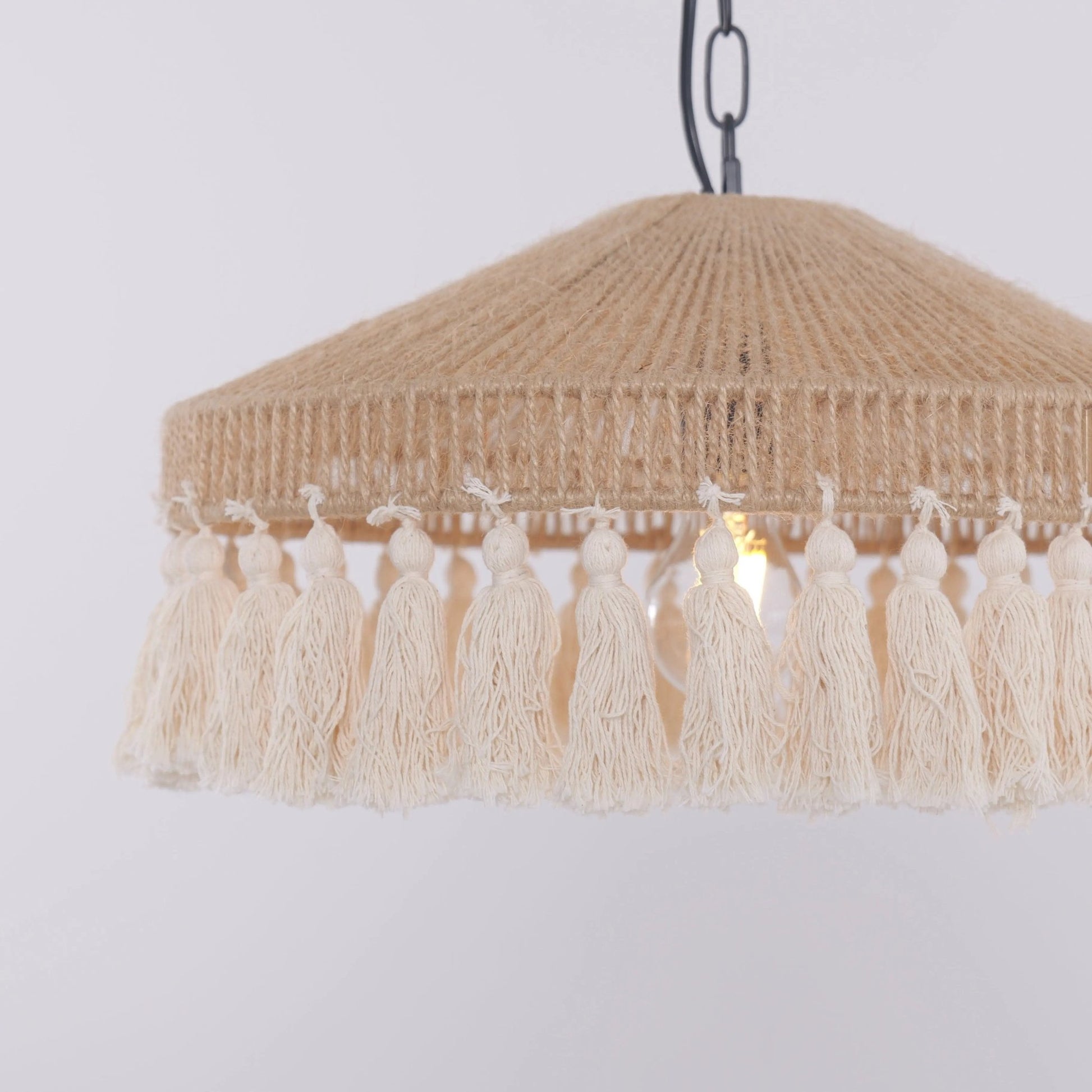 Lightsin Bohemian Style Handcrafted Woven Hemp Rope Hanging Pendant Lights - House Comfort