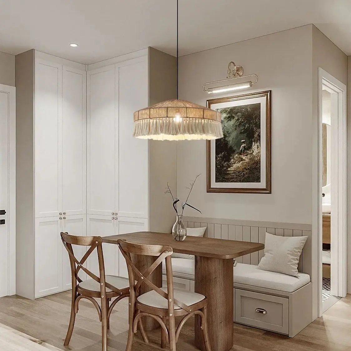 Lightsin Bohemian Style Handcrafted Woven Hemp Rope Hanging Pendant Lights - House Comfort