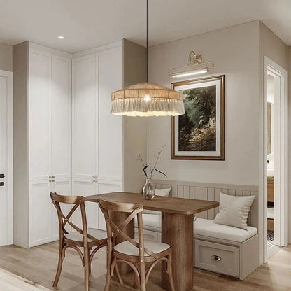 Lightsin Bohemian Style Handcrafted Woven Hemp Rope Hanging Pendant Lights - House Comfort