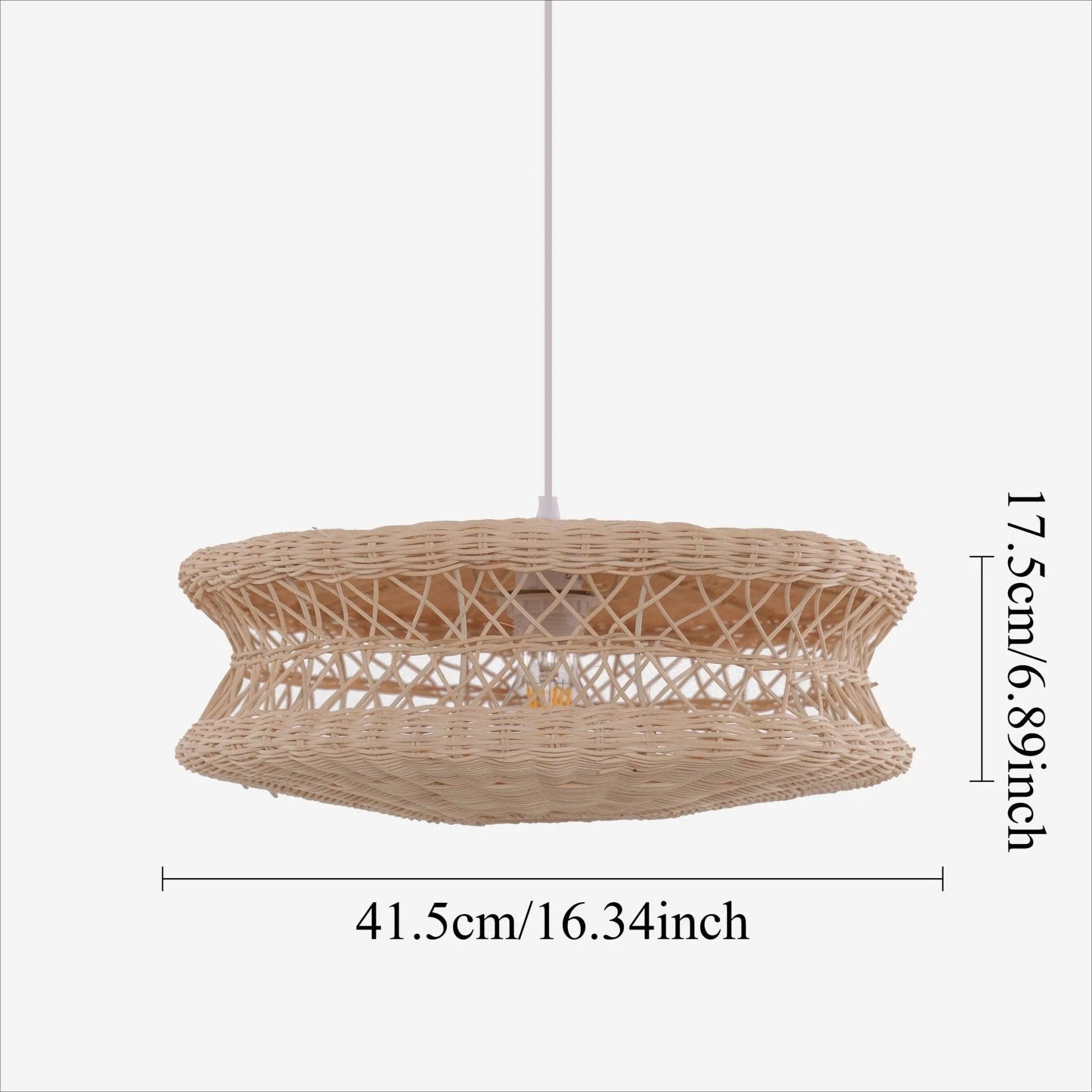 Lightsin Bohemian Wicker Hanging Lamp with Layered Woven Structure - House Comfort