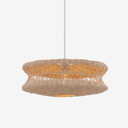 Lightsin Bohemian Wicker Hanging Lamp with Layered Woven Structure - House Comfort