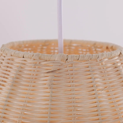 Lightsin Boho - Chic Handwoven Elongated Oval Rattan Pendant Light - House Comfort