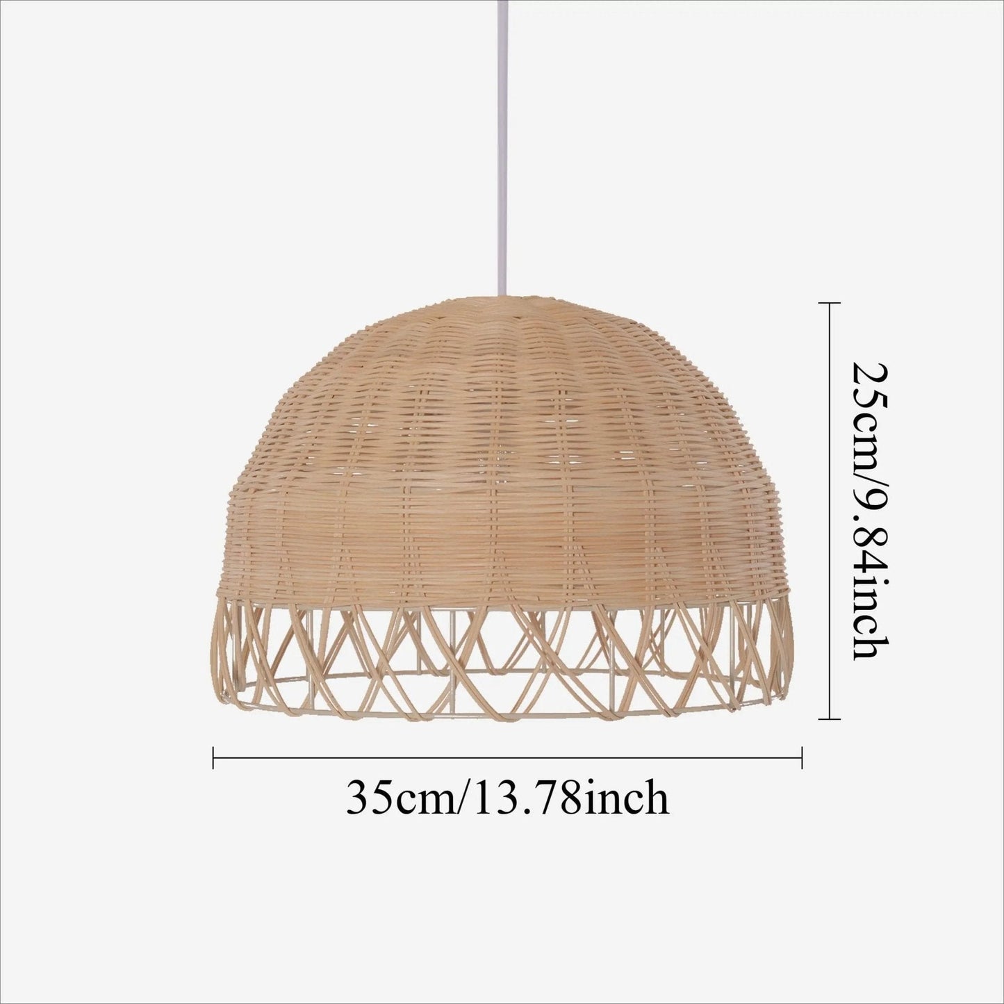 Lightsin Boho Half Sphere Rattan Pendant Light - House Comfort