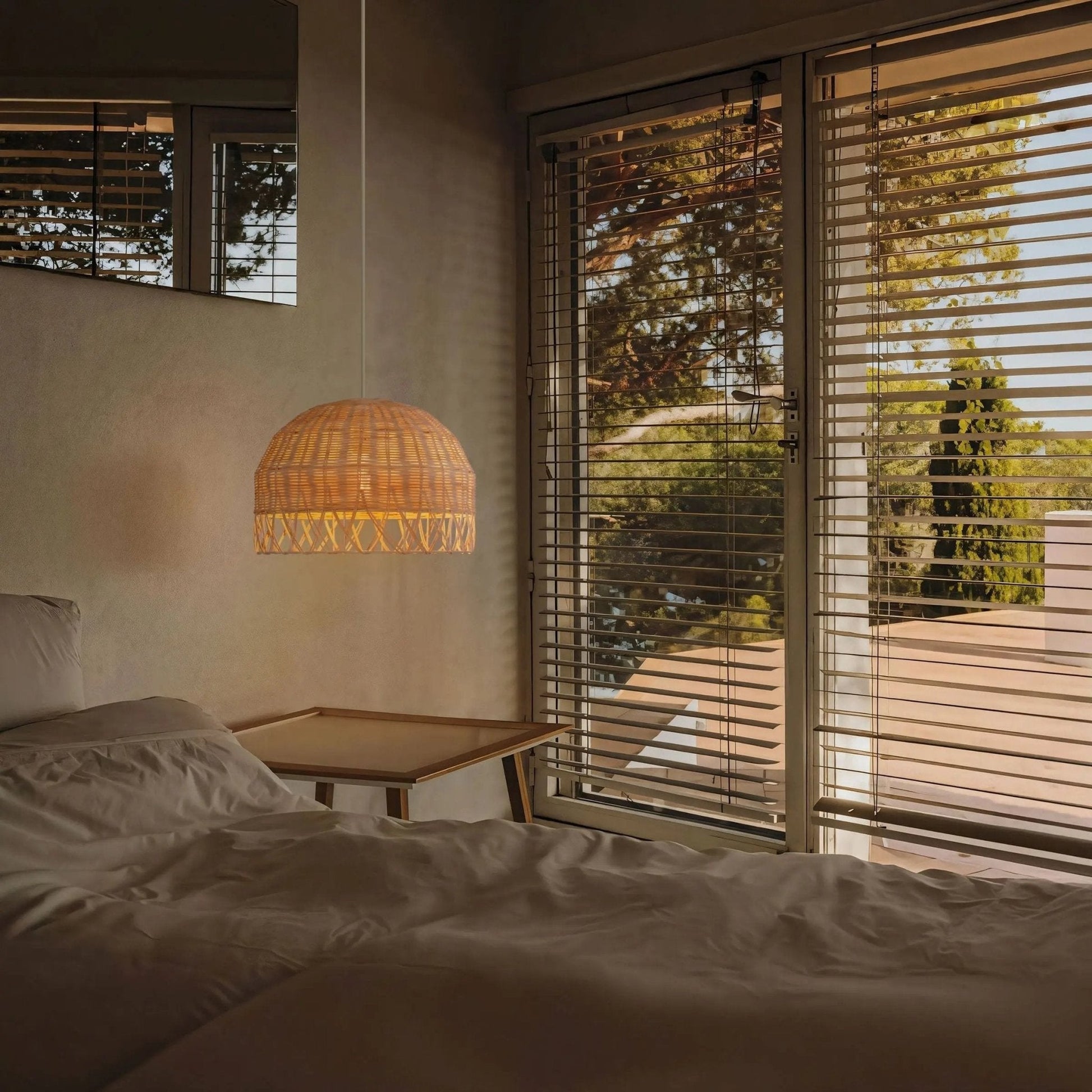 Lightsin Boho Half Sphere Rattan Pendant Light - House Comfort