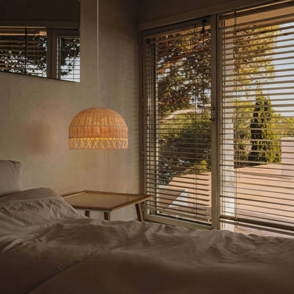 Lightsin Boho Half Sphere Rattan Pendant Light - House Comfort