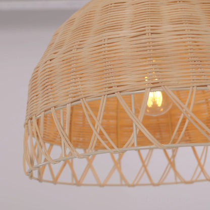 Lightsin Boho Half Sphere Rattan Pendant Light - House Comfort