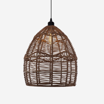 Lightsin Boho Rattan Pendant Light – Handwoven Wicker Ceiling Light Fixture for Living Room, Kitchen, and Bohemian Interiors - House Comfort