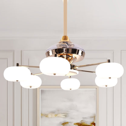 Lightsin Ceiling Fan Light with 6 - Speed Control in Copper and Acrylic - House Comfort