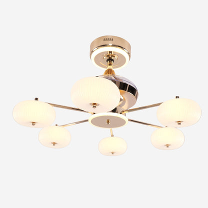 Lightsin Ceiling Fan Light with 6 - Speed Control in Copper and Acrylic - House Comfort