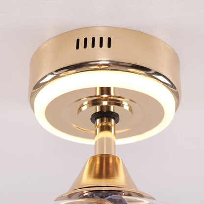 Lightsin Ceiling Fan Light with 6 - Speed Control in Copper and Acrylic - House Comfort