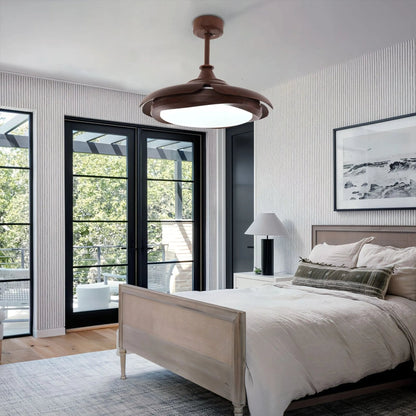 Lightsin Ceiling Fan with Light Copper Halo and Sleek Acrylic Design - House Comfort